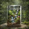 Cylinder Glass Terrarium Perforated Cover Moss Plant Pots Art Vase Micro Landscape  Indoor Planting