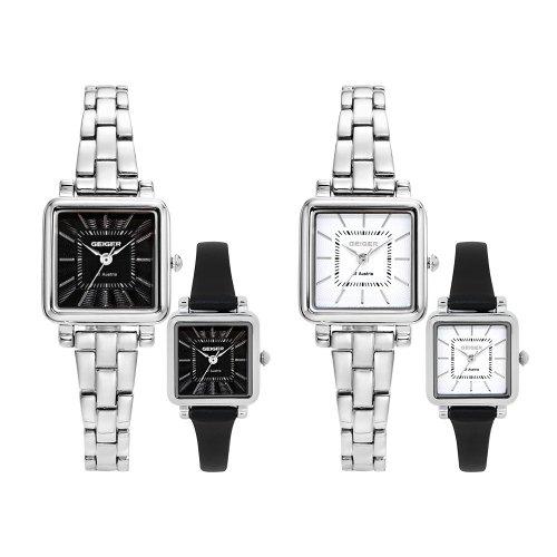 

[GEIGER] GEIGER Square Metal Watch GE1198 GE1198WS