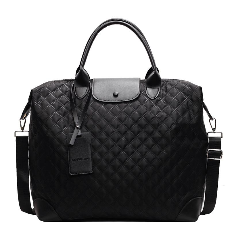 

Large capacity short trip new handbag women s short trip bag light storage travel luggage fitness bag чорний