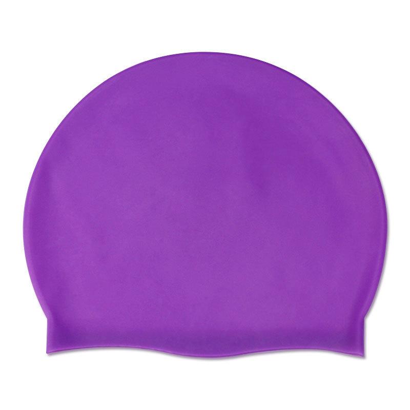 OEM Logo Non-Slip Swimming Pool Cap Hat Adults & Kids Elastic Swimming Caps Silicone Swimming Cap