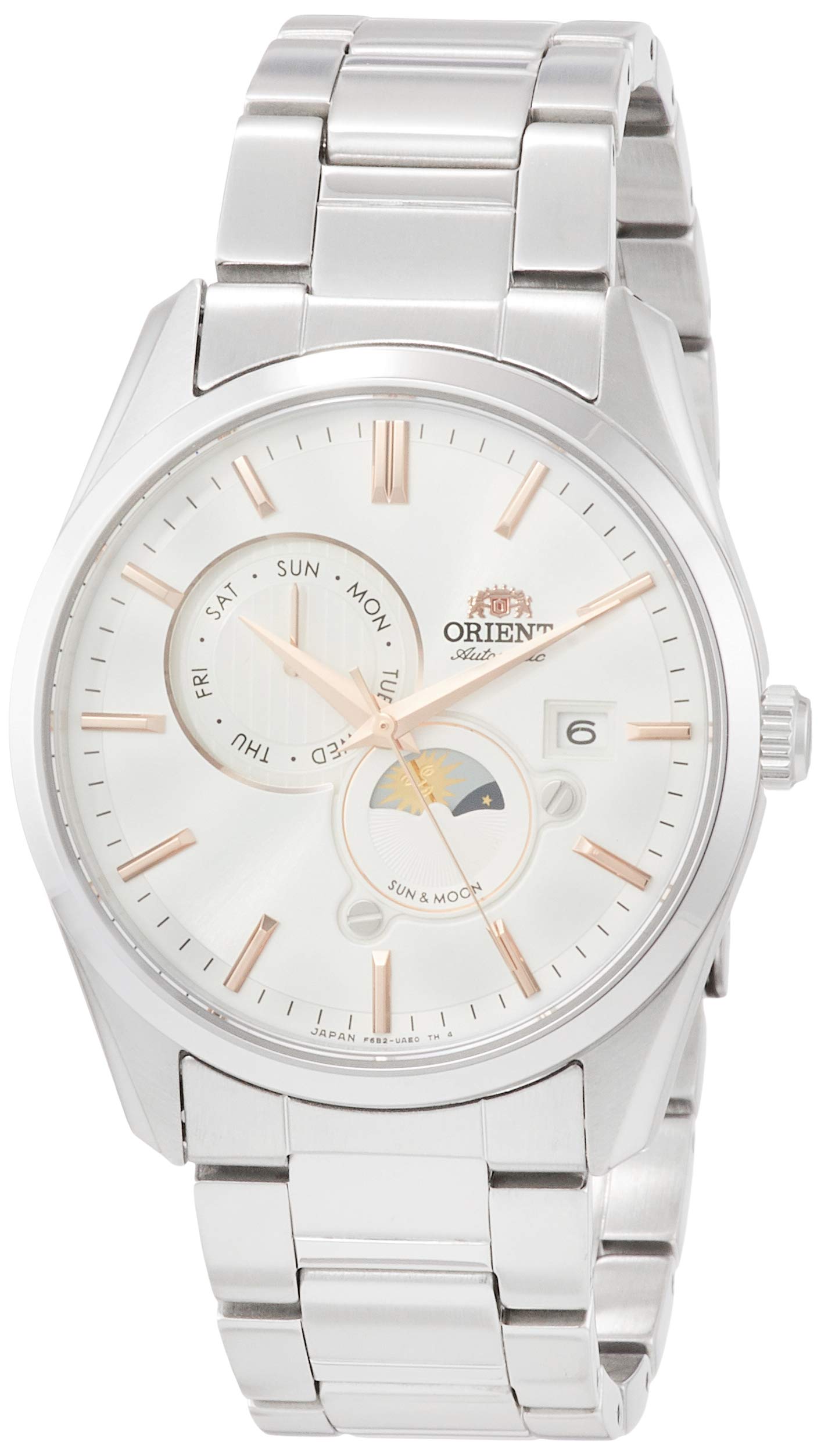 

[ORIENT] ORIENT Automatic Watch SUN&MOON Mechanical Made in Japan Automatic Domestic Manufacturer s Warranty Contemporary RN-AK0301S Men s White