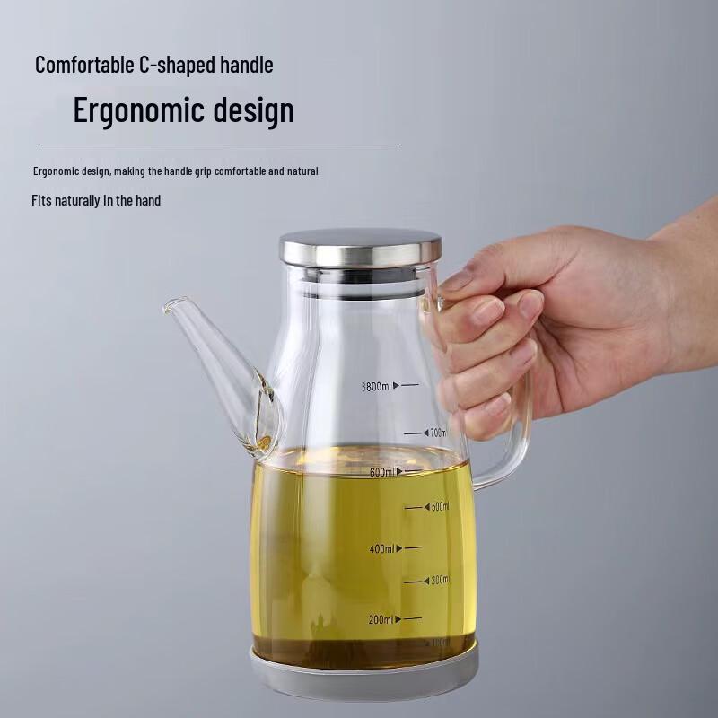 Mailang 1000ml Auslaufsicherer Hochborosilikatglas Ölspender