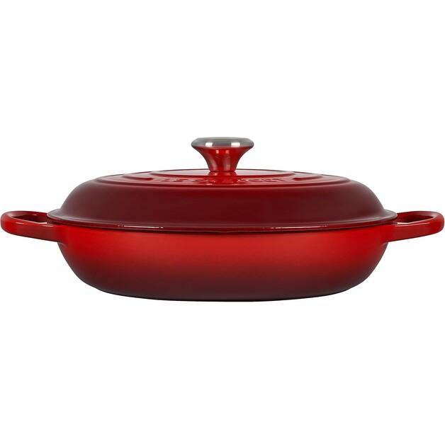 Сковорода Le Creuset Gourmet Professional, чугунная, круглая, 30 см, 3.5 л, красная (21180300602430)