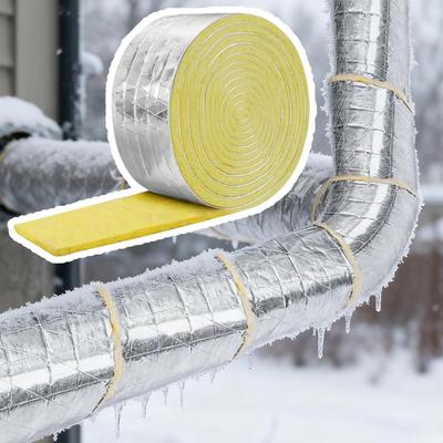 Ruban d'isolation de tuyau 32,8 pieds Protection ignifuge Rouleau d'isolation pour CVC AC Air Tuyauterie industrielle Distribution d'eau chaude