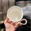 Korean Style Bow Handle Coffee Mug – Aesthetic Water Cup for Women and Girls