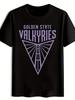 Graphic T-shirt - Black with Purple Triangle Design