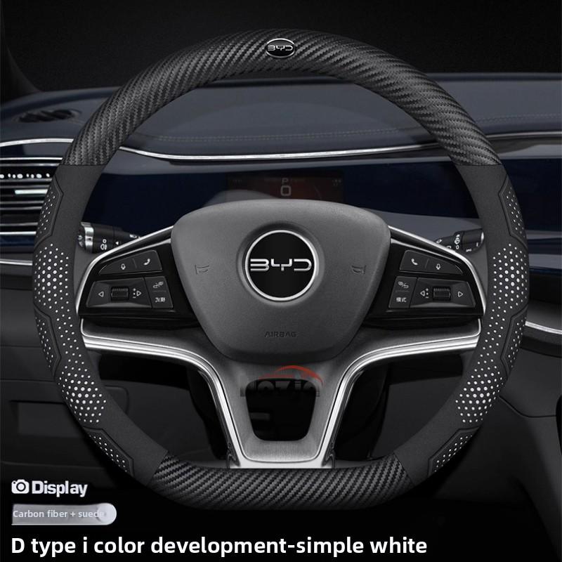 Housse de volant en cuir pour voiture pour BYD Atto 3 Sealion 7 Song Pro Shark 6 Seagull King Yuan jusqu'en 2024 2025 2026 Accessoires