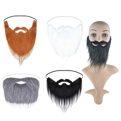 1PC Funny Festival Christmas Supplies Prom Props Unisex Fancy Fake Beard Halloween Costume Party Facial Hair Moustache Wig