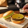 1pc Creative Resin Cute Hamburger Ashtray Home Dust Proof Ashtray Living Room Office Desktop Decoration Ornament for Father Gift