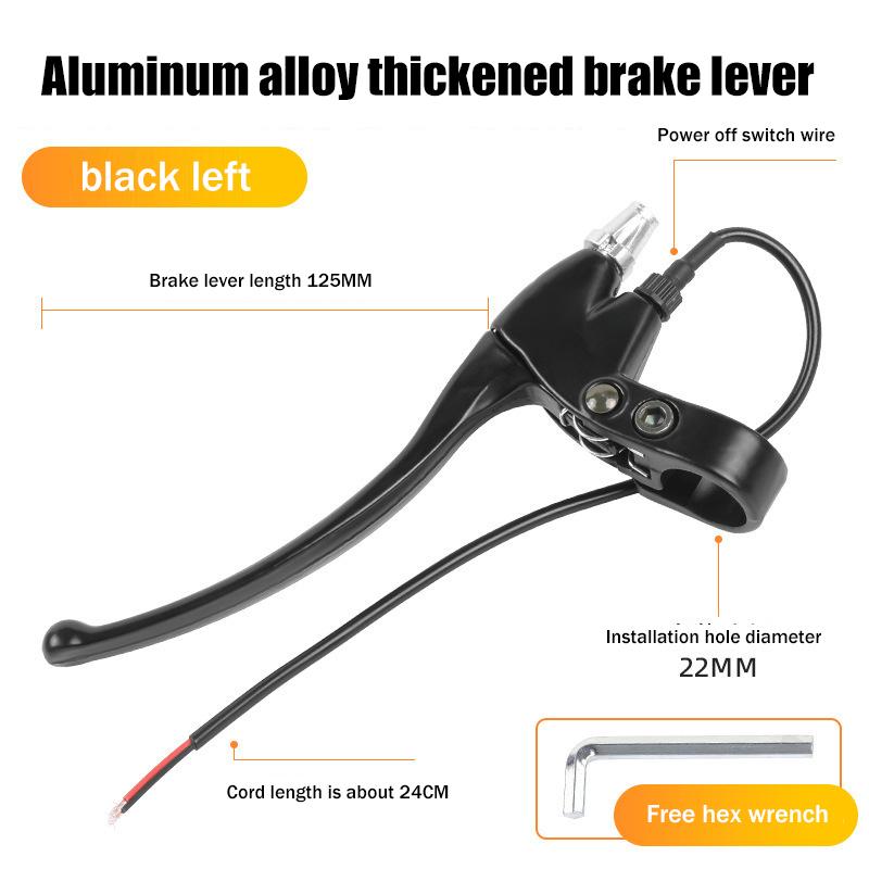 Ultralight Bicycle BMX Brake Handle Electric Bike Cycling Brake Levers V/Disc Brake Handle With Wire Power-off Switch Accessor