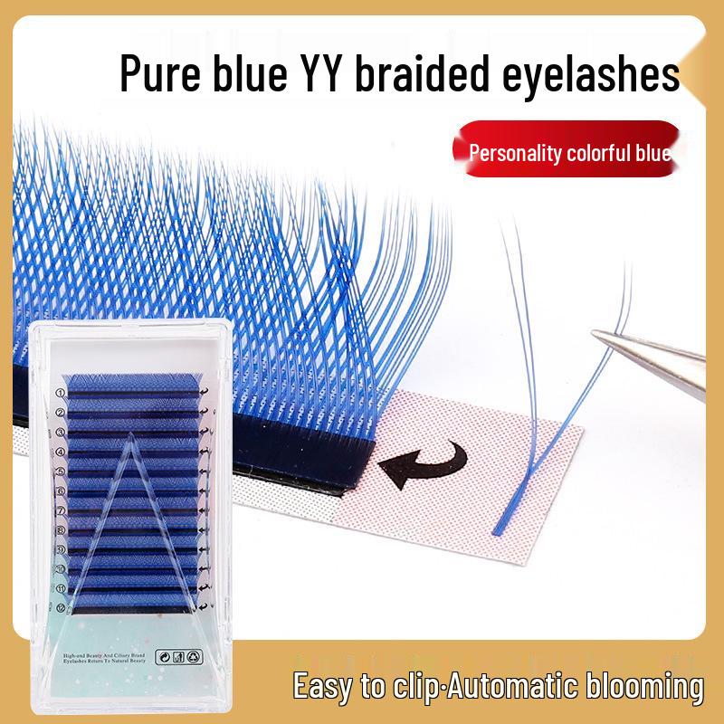 

Dark Blue 0.07 Thickness YY-Shaped Grafted Eyelashes for Technicians Blue YY 0.07D