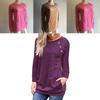 Stylish Women's Pullover Long Sleeve Solid Button Sweatshirt Top For Casual Wear