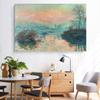 Famous Art Monesena River Sunset Retro Poster Art Print Home Decoration