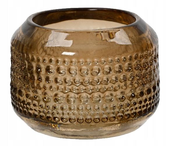 Decorative glass candle holder for candles 8.2 x 5.8 cm 1 pc.