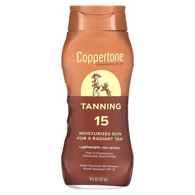 Tanning, Sun Protection Lotion, SPF 15, 8 Fl Oz (237 Ml)