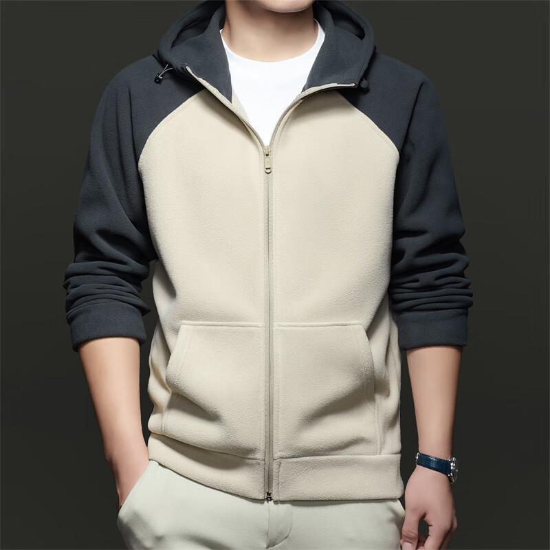 

Firstview Men s Thickened Color-Block Hooded Sweatshirt FV25D1894 2XL