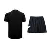 Li-Ning Plain Simple Fashion Breathable Quick-Dry Comfortable Versatile Round Neck Pullover Short Sleeve T-Shirt Casual Sports Set YATV113-2+YKSV197-2