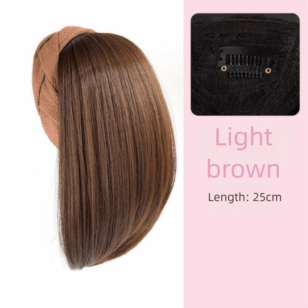 New Hair Extension Synthetic Headband Natural Replacement Wig Clip Straight Hair Hair Band Women