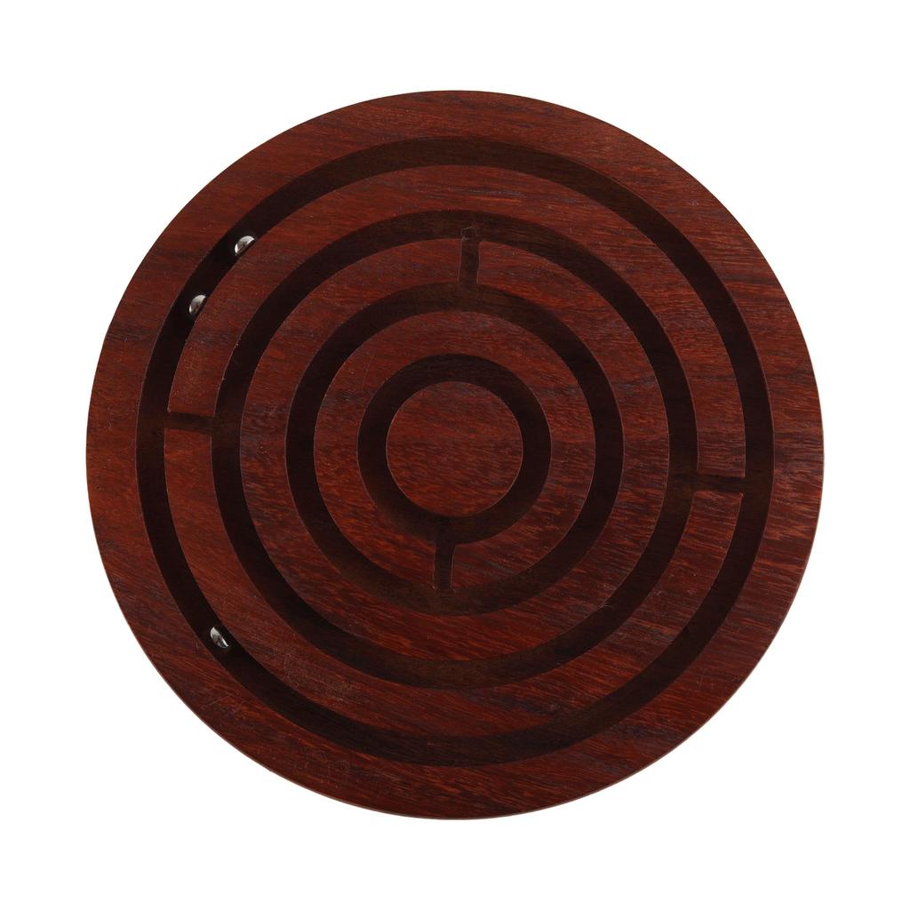 Shriji Crafts Handcrafted Wooden Jigsaw Ball Maze Puzzle Labyrinth Decorative Home Showpiece for Young Adults Christmas New Year