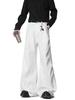 American high street pleated wide-leg pants men's summer design sense niche scimitar mopping pants drape versatile casual pants