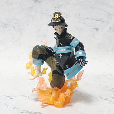 1PC Burning Fire Brigade Anime, Huan Guda, Fire Officer Sen Luo Ri Lower Figure Model Tabletop Ornament