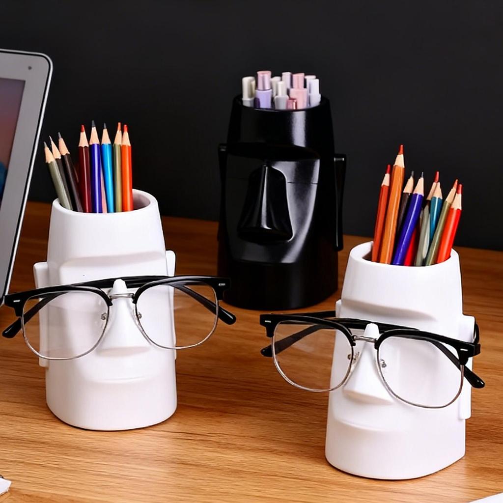 Face Shape Makeup Brush Holder Makeup Storage Box Human Body Art Styling Holder Organizers Portable Multifunctional Storage Box