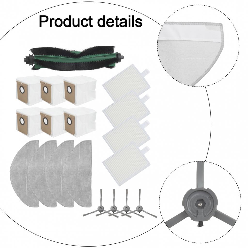 Side Brushes Filters and Mop Pads for Cecotec For Conga 7490 Vacuums