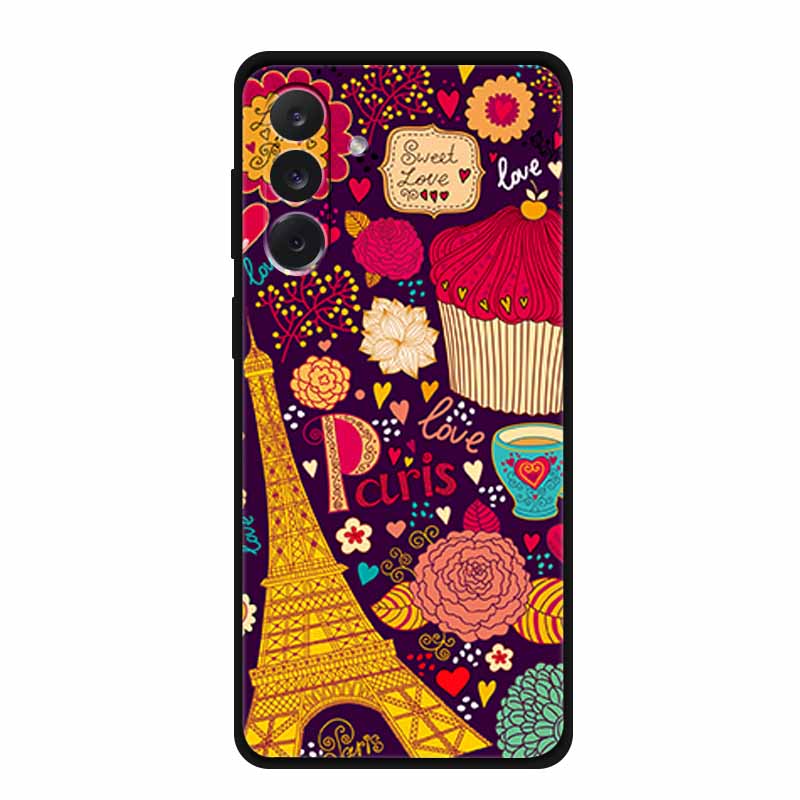 For Samsung M06 M16 M36 3D Flowers Case Soft Silicone Bumper Emboss Phone Cases for Samsung Galaxy M 06 16 36 Back Protect Cover