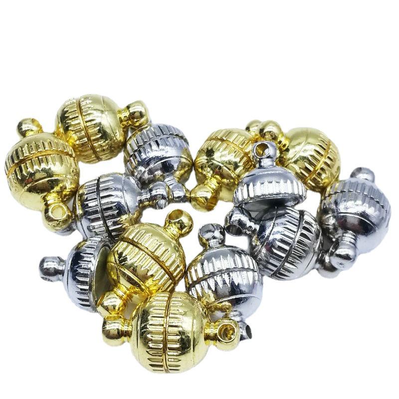 8mm Gold & Silver Magnetic Clasps for DIY Jewelry - P-066