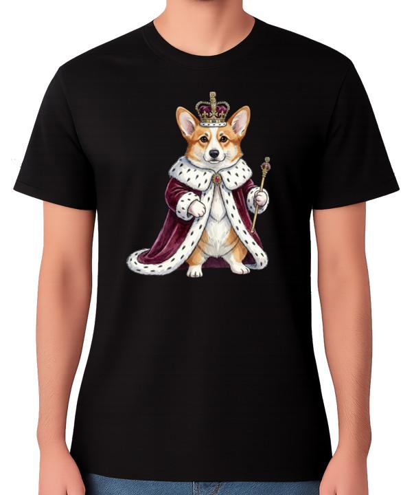 

Royal Corgi King Graphic Unisex T-Shirt Funny Cute Dog Lover Tee 5XL різнокольоровий