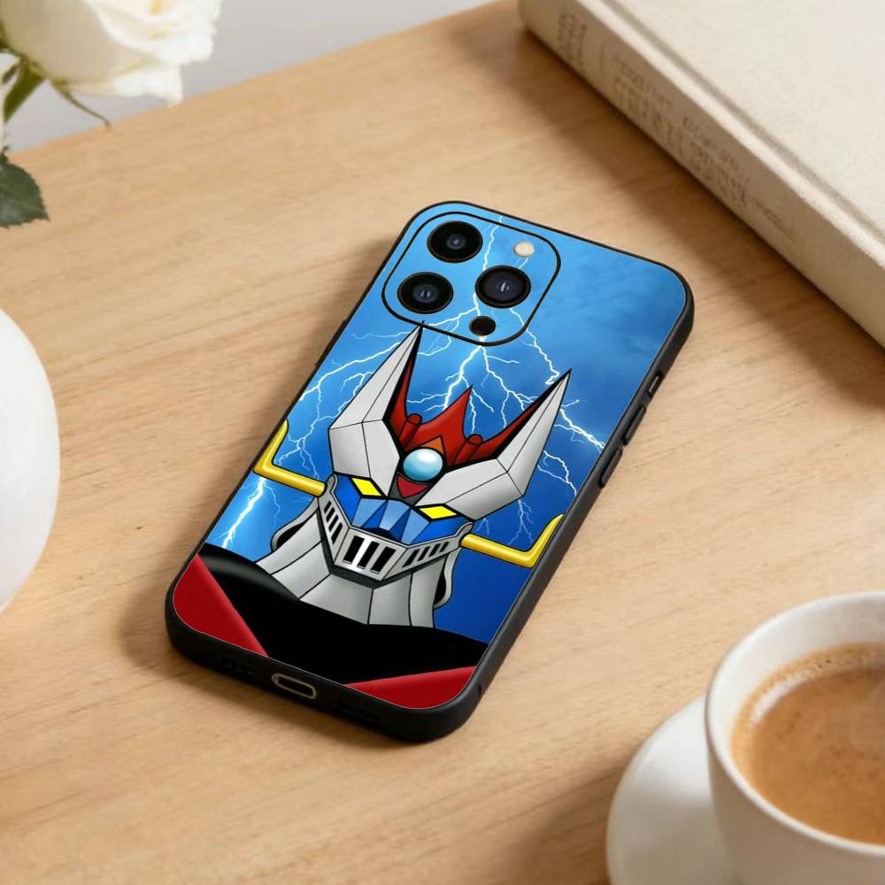 Anime Z-Mazinger Z Phone Case For iPhone 17 16 15 14 13 12 Max Plus Silicone Black Cover