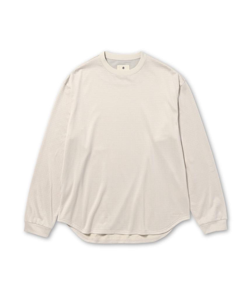 Snow Peak Fusion Grid Pullover Stretchable Grid Shirt IVORY L L/S - Long-Sleeve