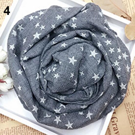Girl's Kids Star Pentagram Warm Shawl Autumn Winter Gift Wraps Stole Soft Scarf
