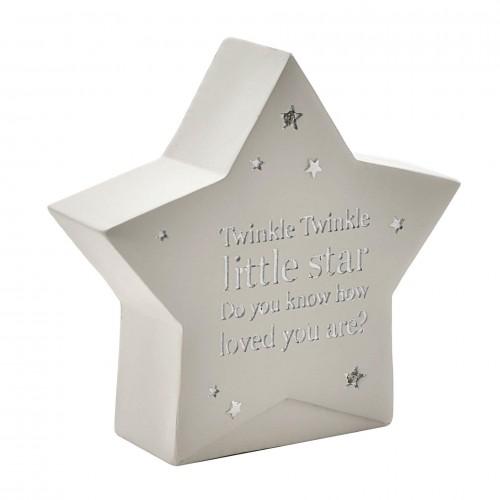 Bambino Star Shaped Resin Money Box Twinkle Twinkle 15cm