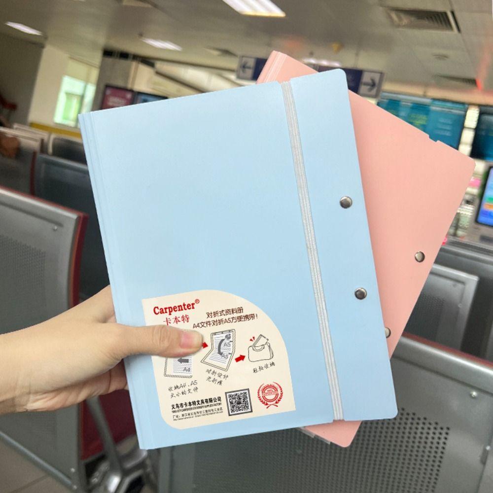 A5 To A4 File Folder With Insert Pages Loose leaf Exam Paper Storage Clip Waterproof Foldable Document Organizer Students