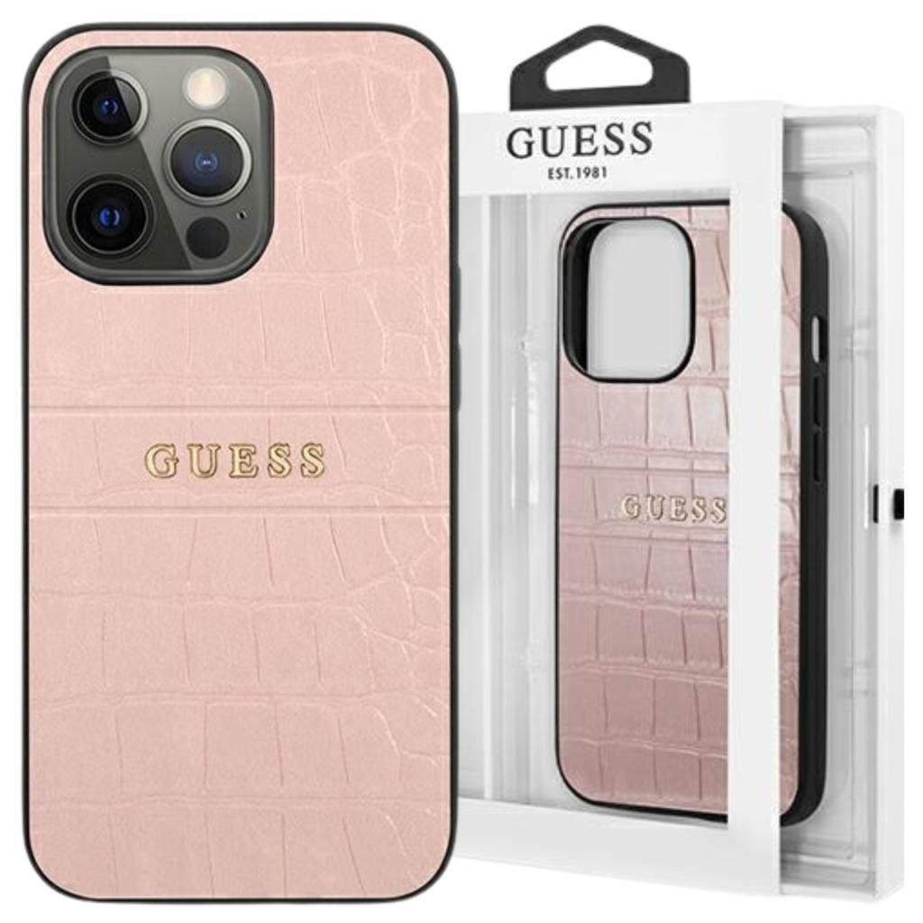 Guess Guhcp13Lpcrbpi Iphone 13 Pro / 136,1 Różowy/Pink Kolekcja Pasków Krokodylich