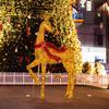 Large Luminous Wrought Iron Reindeer & Christmas Tree Ornaments for Hotel, Mall, or Garden Displays