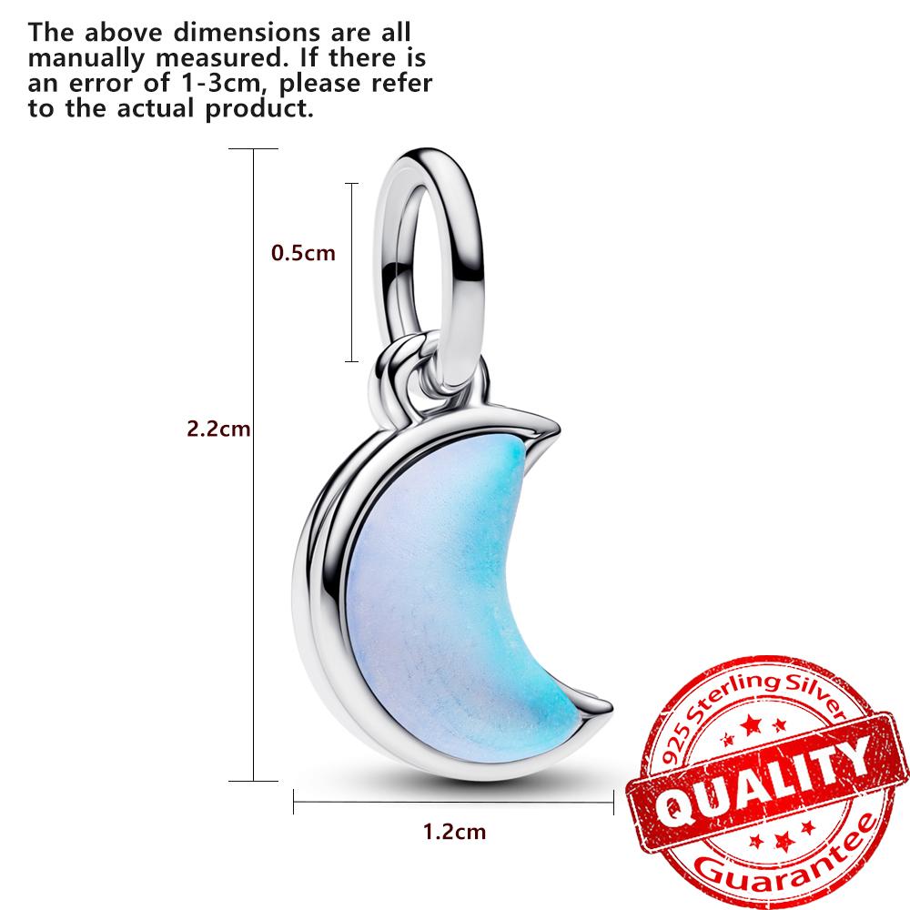 Sparkling Copper Pave Butterfly Dangle Charm Fit Original Bracelet Half Moon Snowflake Beads For Women Holiday Gift