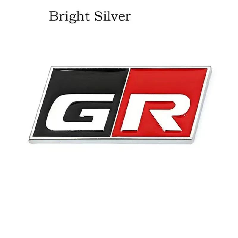 3D Metal GR Sport Logo Car Front Hood Grille Emblem Badge Auto Side Fender Decal Sticker for HV YARiS RZ RC RS Prius