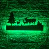 ZK50 Modern Sika Deer Grassland Journey LED Wall Lamp Home Decoration Background Wall Night Light USB Remote Control Lamp