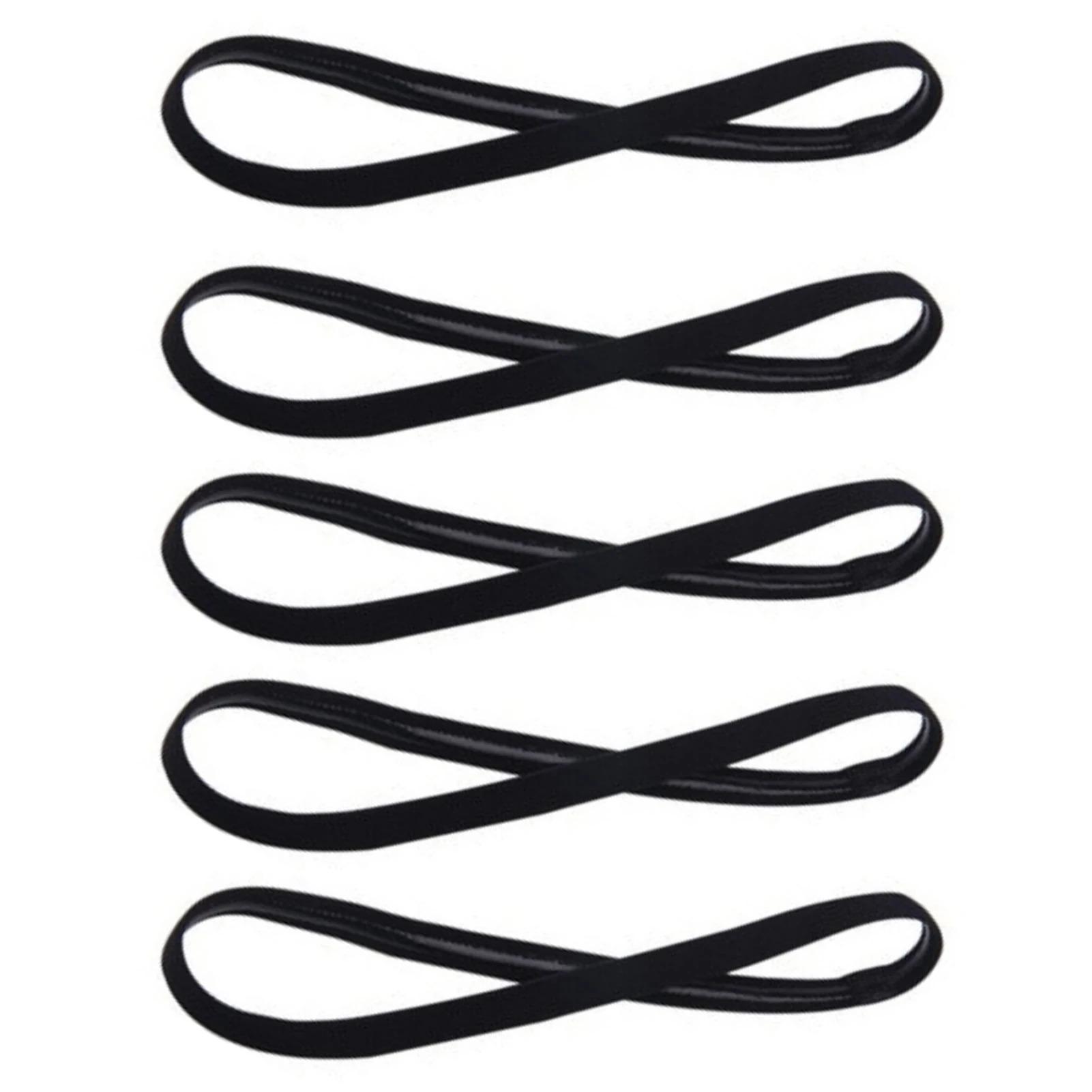 

Однотонные нескользящие эластичные спортивные уличные повязки на голову для волос для мужчин, повязки для волос для упражнений, напульсники для женщин чёрный