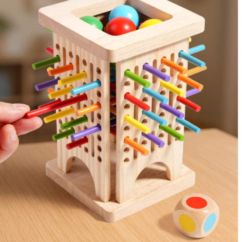Pull Out Stick Game Toys Colorful Wooden Stick Board Games Parent-Child Interactive Puzzle Toys