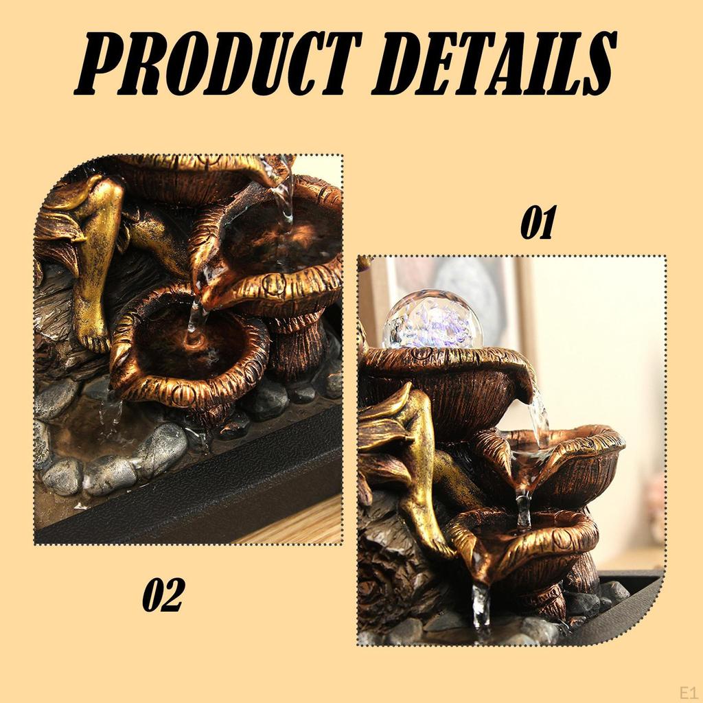Desktop Water Ornament Home Decor Housewarming Gifts Soothing Decorative for Desk Indoor