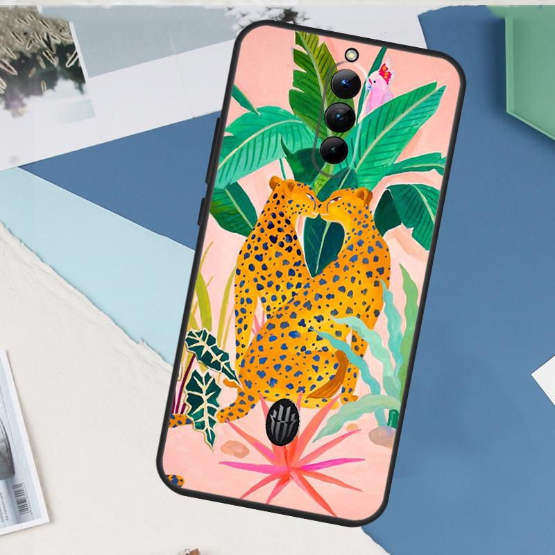 

Cute Cartoon Sloth Leopard Case For ZTE Nubia Red Magic 9 10 11 8 8S 9S 10S Pro Plus 6 7 6S 7S Pro 5G 6R 10 Air Cover Red Magic 7