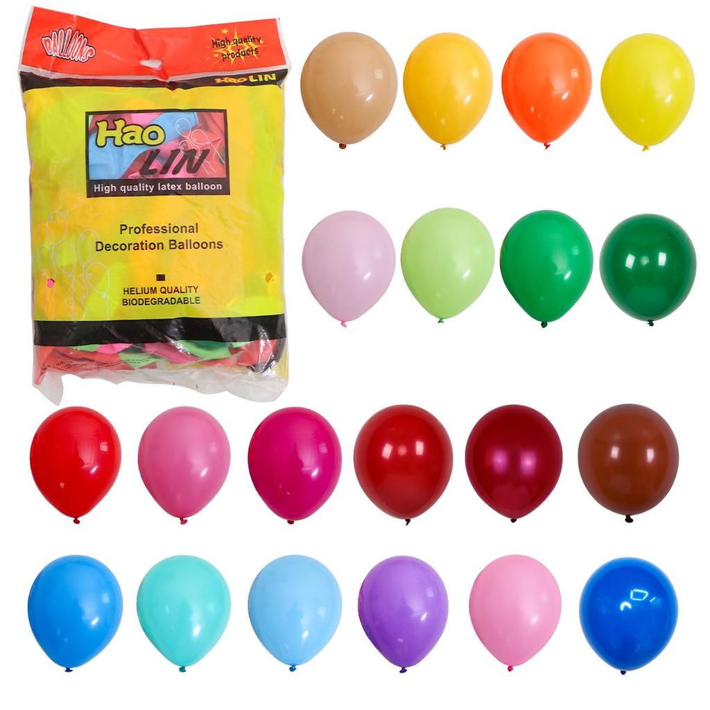 12-Inch Matte Latex Balloons - 2.8g Round for Party Decor