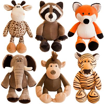 25 cm Niedliche Kuscheltiere Plüschtier Elefant Giraffe Waschbär Fuchs Löwe Tiger Affe Hund Plüschtier Stofftiere Für Kinder Geschenke