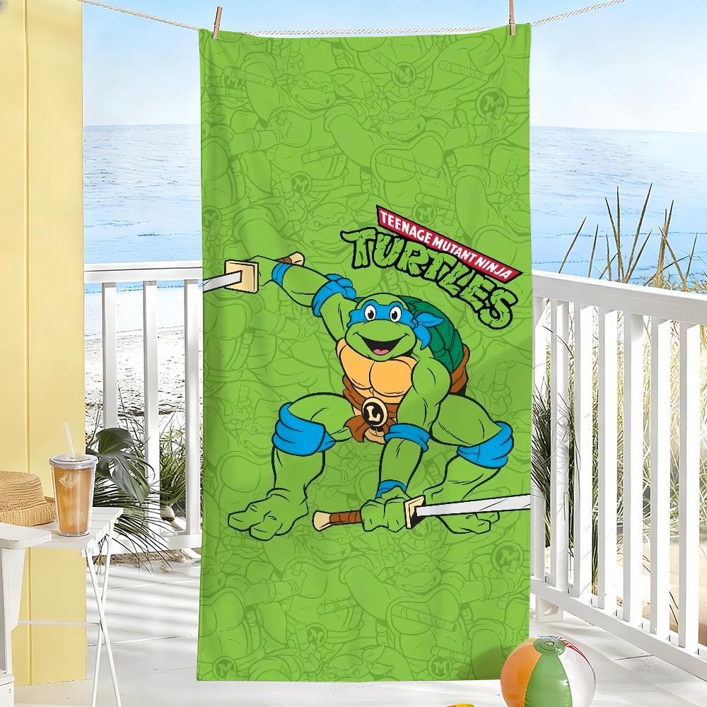 Classic Anime T-TMNT Towel Soft Pool Gift For Travel Gym Shower Camping Quick Dry Sports N-Ninja T-Turtles Large Beach Towels