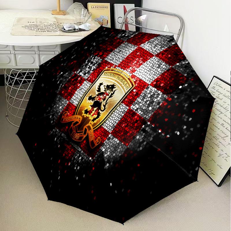 Football Club Middlesbrough Automatic Folding Umbrella - 8-Rib Travel Umbrella with Auto Open/Close & Portable Gifts for Holidays or Birthdays