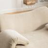Modular compression sofa, chenille fabric, 30D high-elasticity foam filling. Easy to move, slip-resistant base. Ideal for living room. Light Khaki