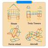 100 Pcs Diy Children'S Straw Building Blocks Hose Toy Splicing 4D Spatial Thinking Puzzle Creative Toy Construction